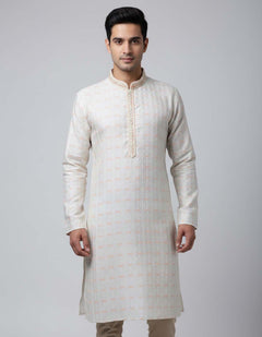 Men’s Premium Ethnic Kurta Set | Stylish Wedding & Festive Wear Kurta Pajama 3128 Grey