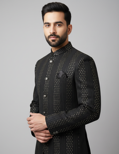 Tatvivah Men's Jodhpuri Black 6334