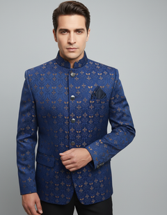 Tatvivah Men's Jodhpuri Navy Blue 6335