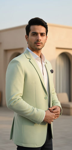 Tatvivah Blazer for Men | Premium Tailored Formal Party Wear Pista 5956