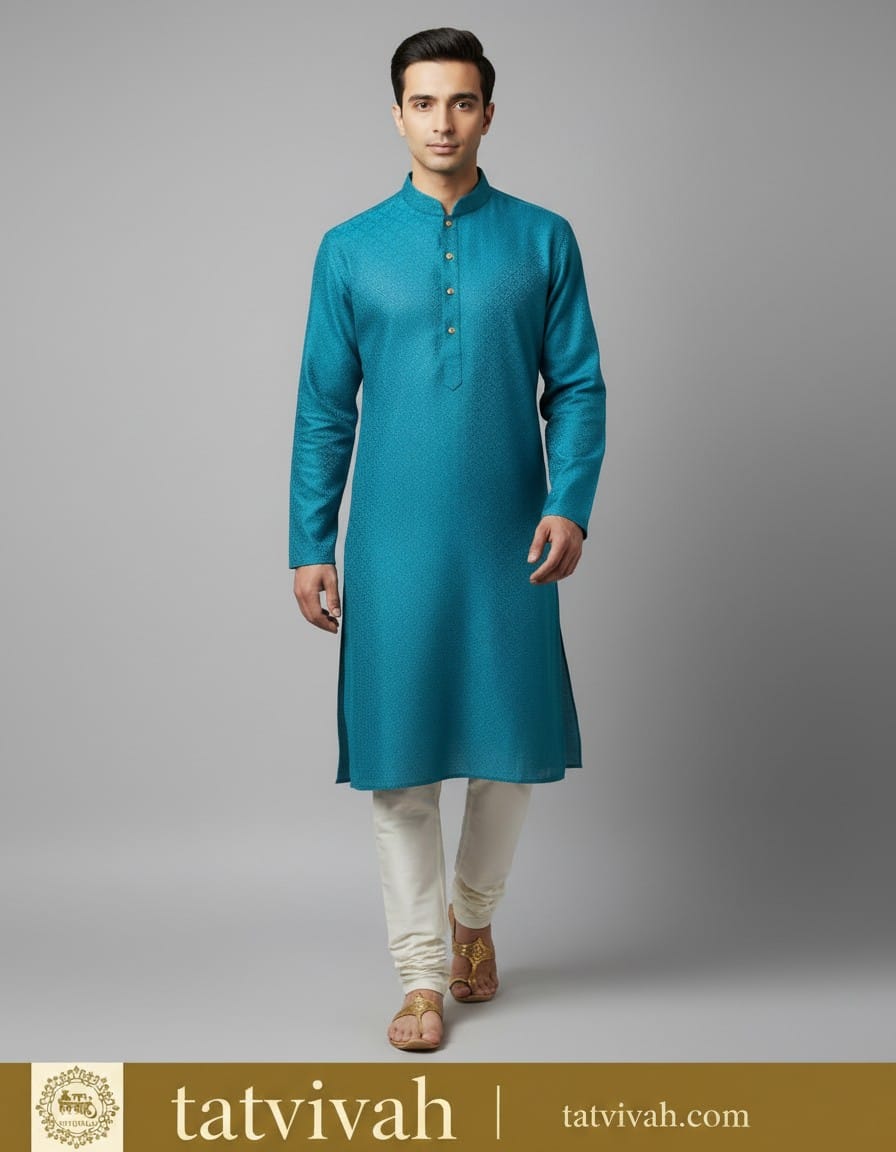 Tatvivah Men’s Jacquard Ethnic Kurta 2114