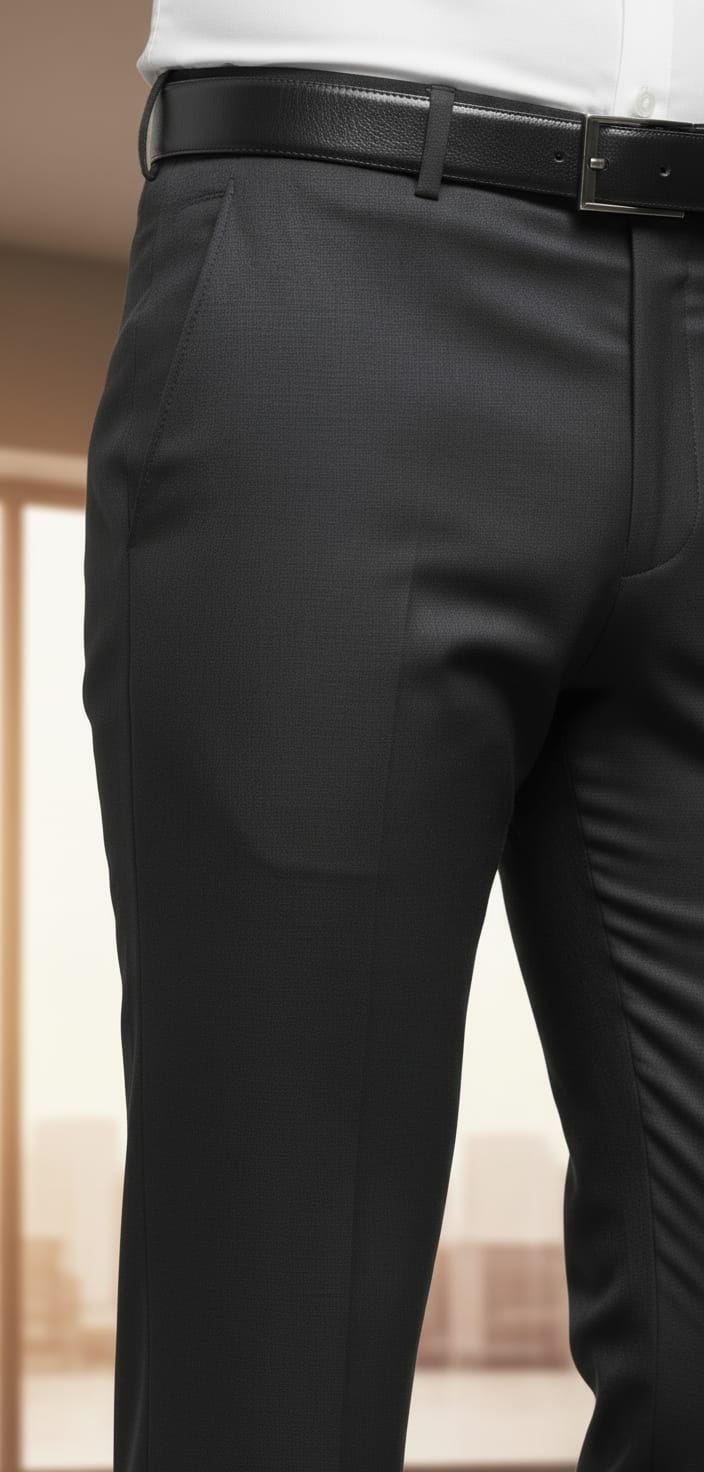 Men’s Tailored Slim Fit Formal Pants Boston Black