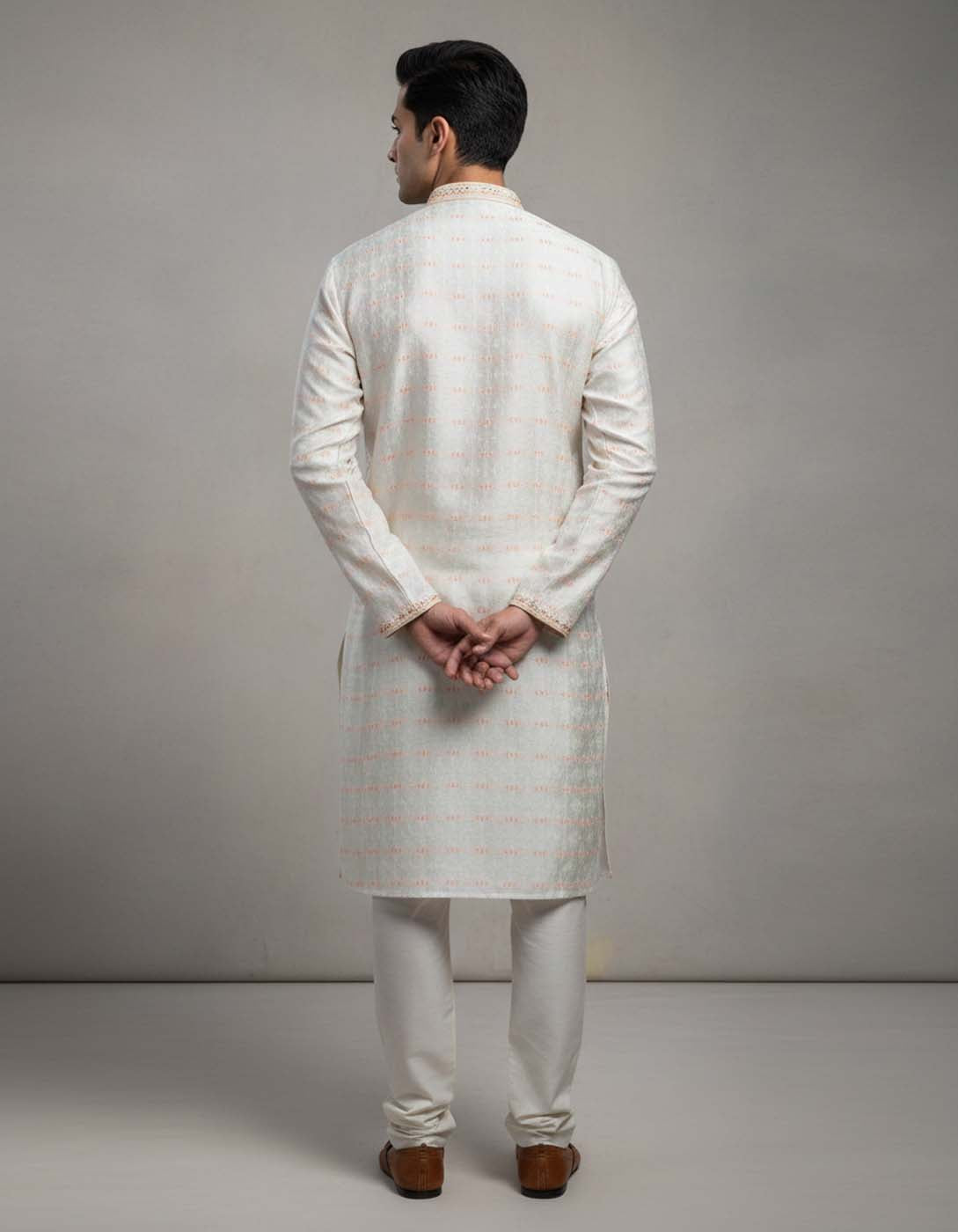Men’s Premium Ethnic Kurta Set | Stylish Wedding & Festive Wear Kurta Pajama 3128 Grey