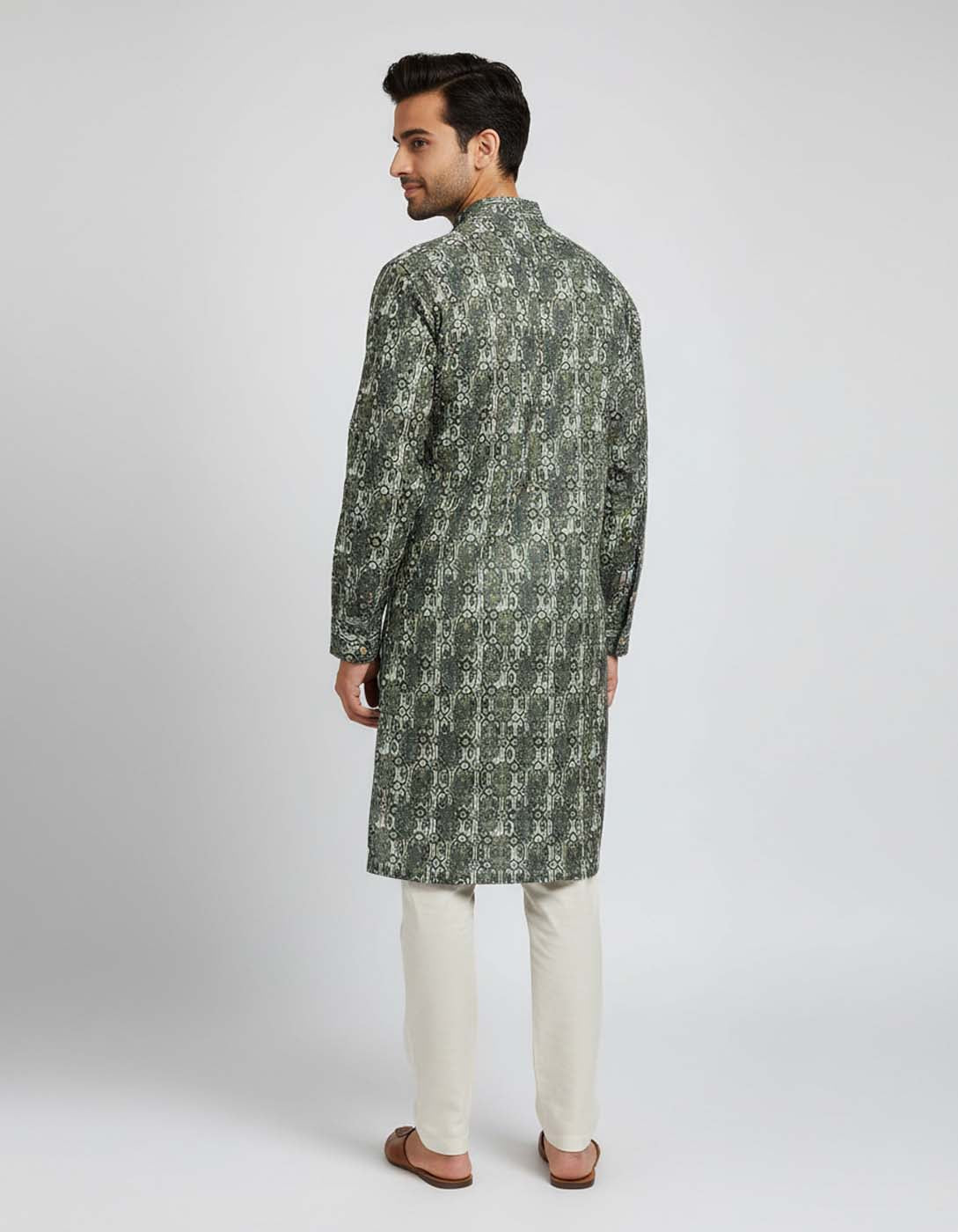 Men’s Premium Ethnic Kurta Set | Stylish Wedding & Festive Wear Kurta Pajama 3145 Dark Green