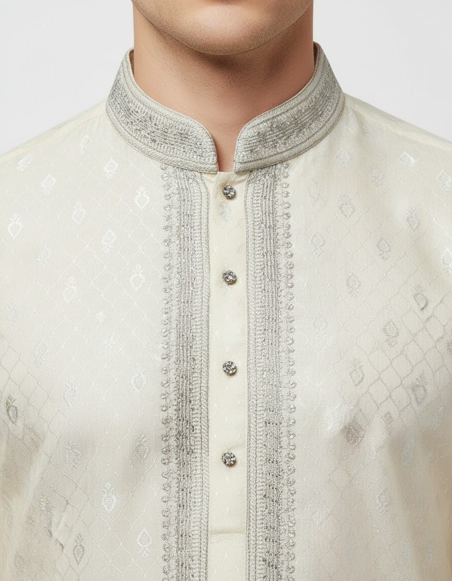 Tatvivah Men’s Jacquard Ethnic Kurta 3148