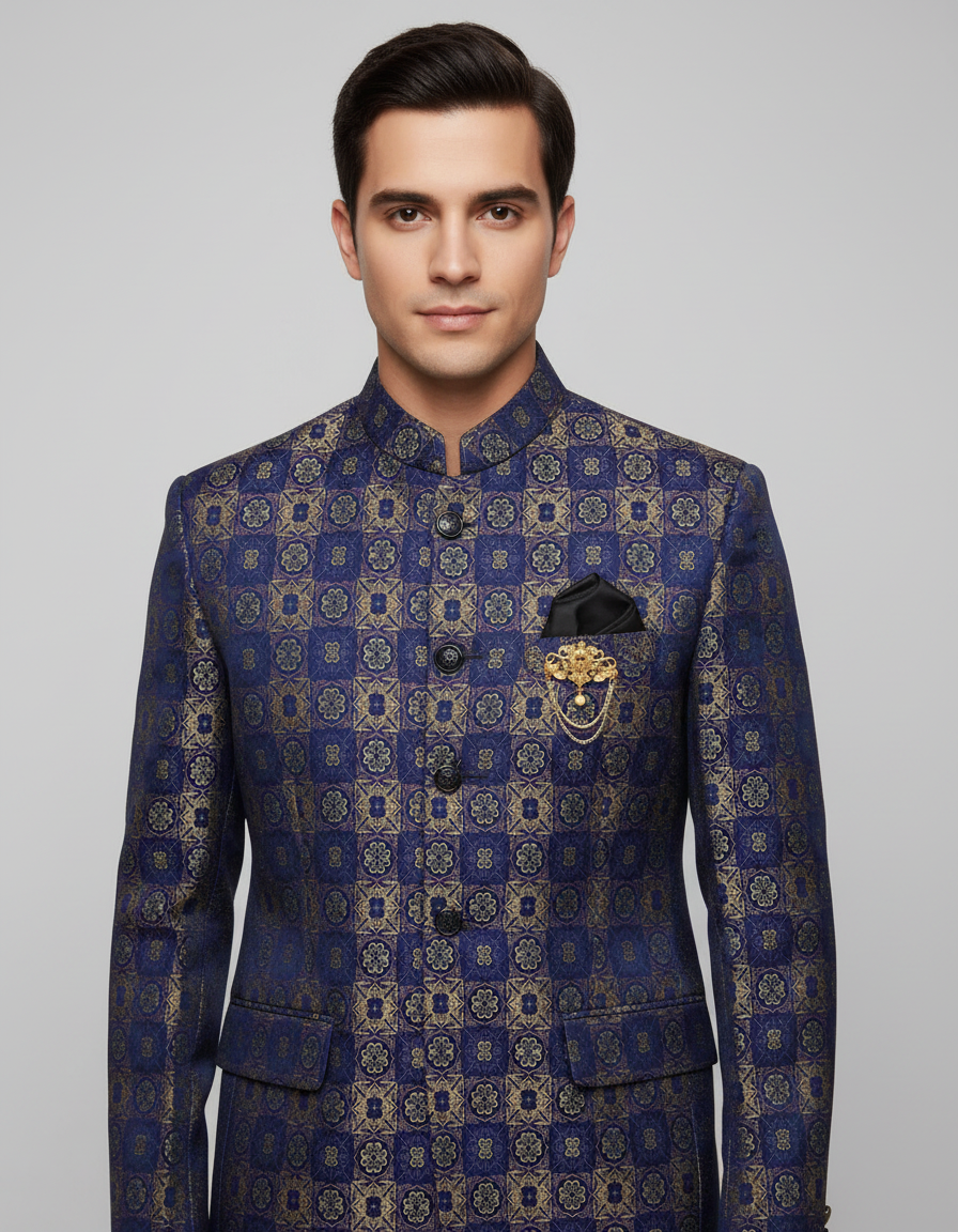 Tatvivah Men's Jodhpuri Blue 6331