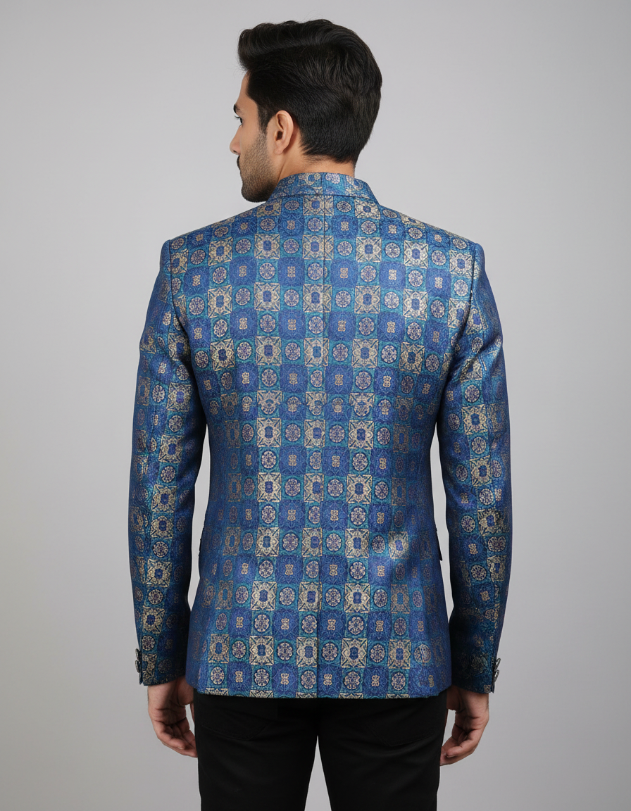 Tatvivah Men's Jodhpuri Green Blue 6331