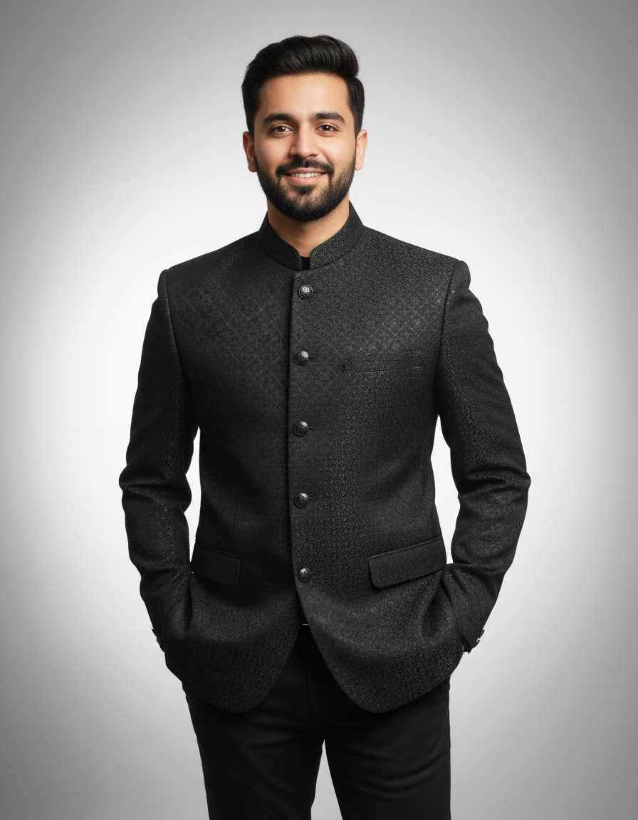 Tatvivah Men's Jodhpuri Black 6332