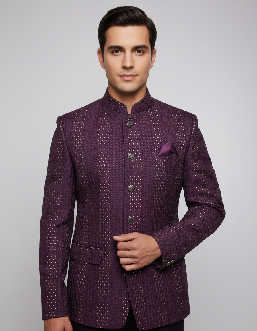 Tatvivah Men's Jodhpuri Purple 6334