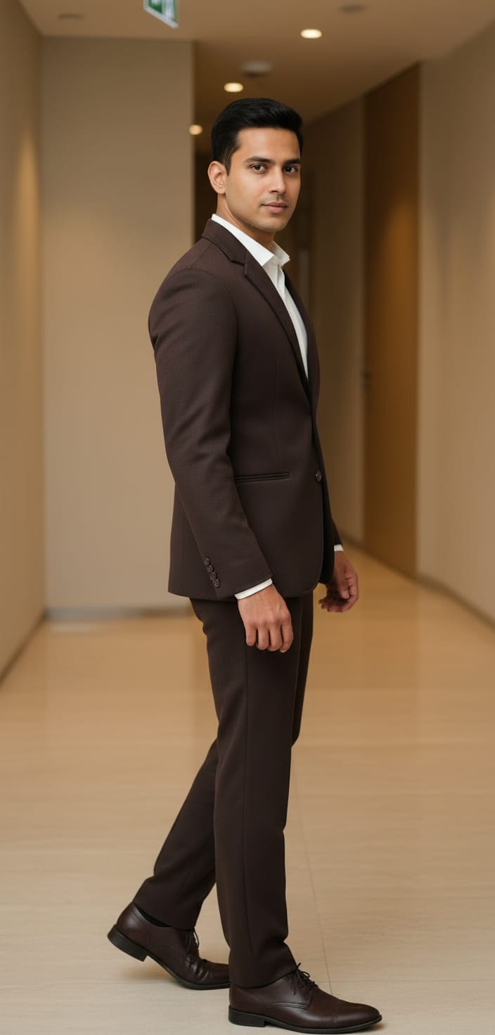 Tatvivah  Blazer for Men | Premium Tailored Formal Party Wear Coffee Brown 5956