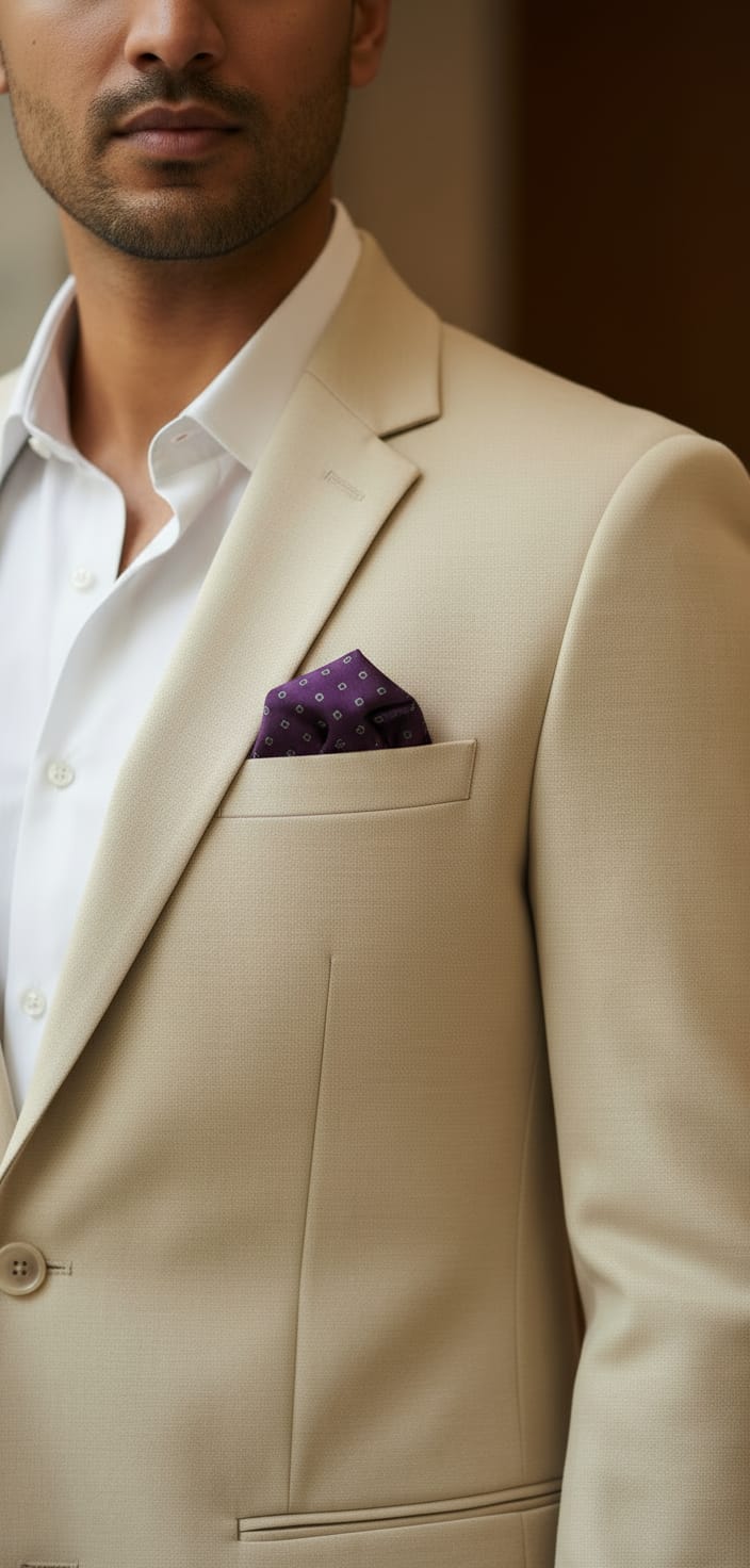 Tatvivah  Blazer for Men | Premium Tailored Formal Party Wear Cream 5956