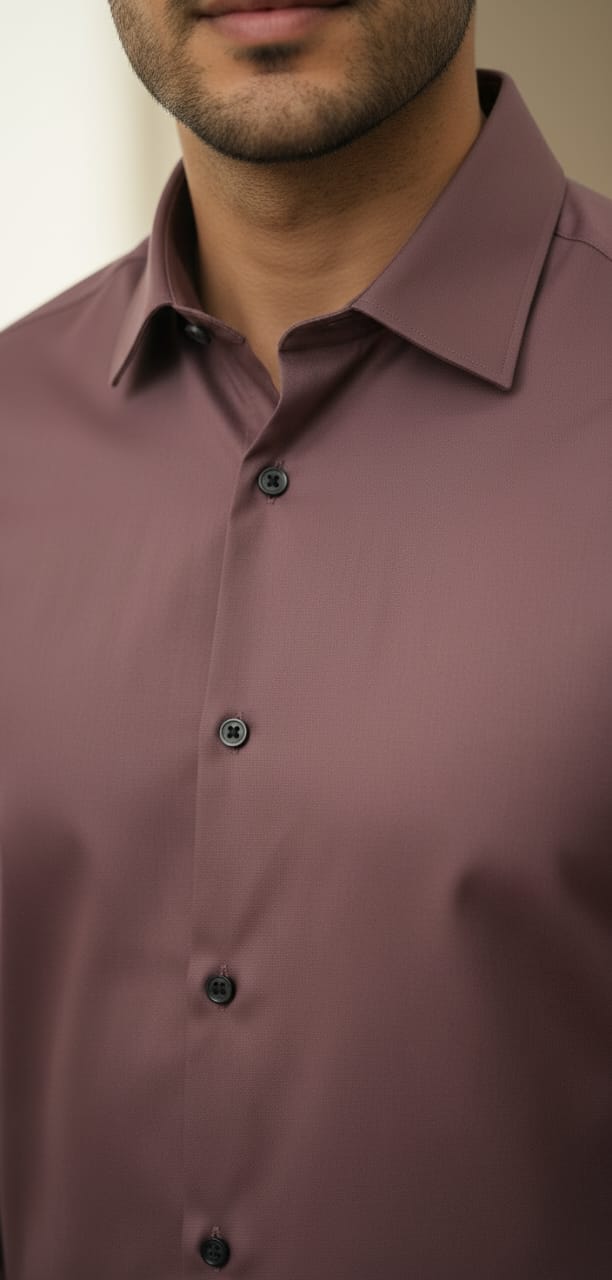 Men’s Modern Tailored Fit Shirt – Premium Quality Formal & Casual Button-Up 15497 Dark Brown