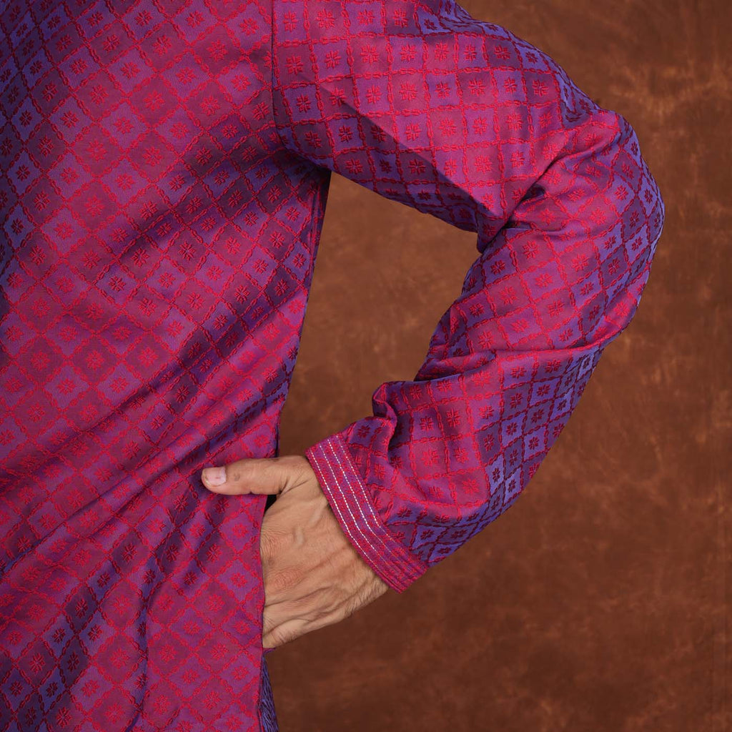 Men’s Premium Ethnic Kurta Set | Stylish Wedding & Festive Wear Kurta Pajama 3131 Royal Red