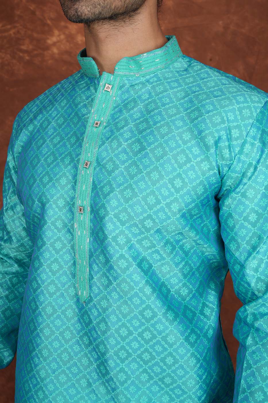 Men’s Premium Ethnic Kurta Set | Stylish Wedding & Festive Wear Kurta Pajama 3131 Light Green