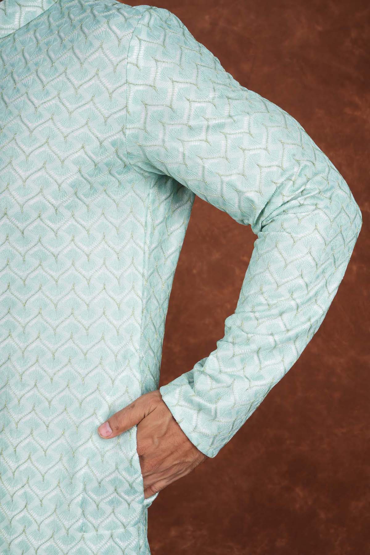 Men’s Premium Embroidered Kurta Pajama Set | Ethnic Wedding & Festive Wear for Men 2104 Moss Green