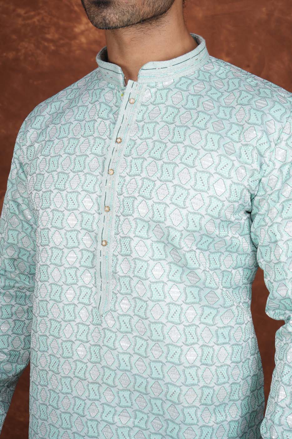 Men’s Premium Ethnic Kurta Set | Stylish Wedding & Festive Wear Kurta Pajama 3143 Green