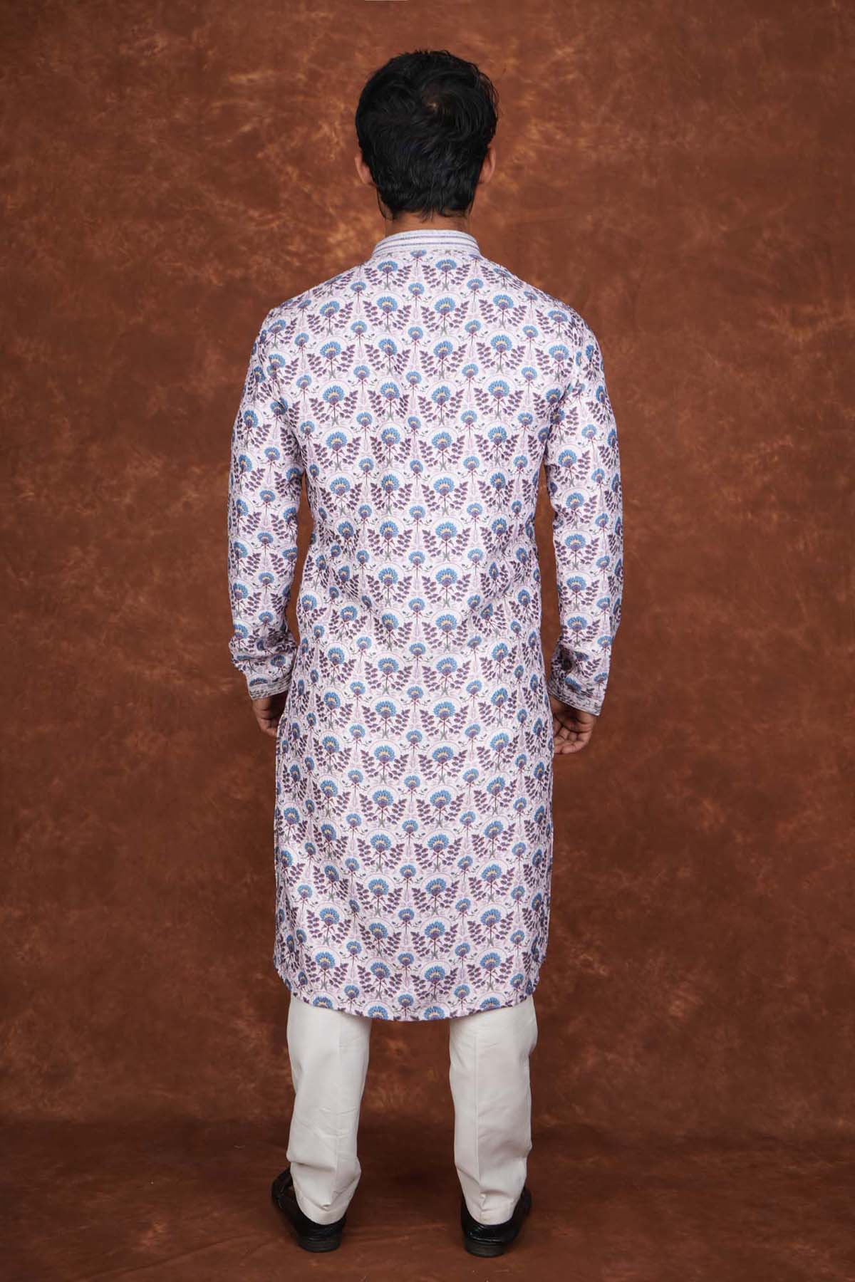 Men’s Premium Ethnic Kurta Set | Stylish Wedding & Festive Wear Kurta Pajama 3141 Purple