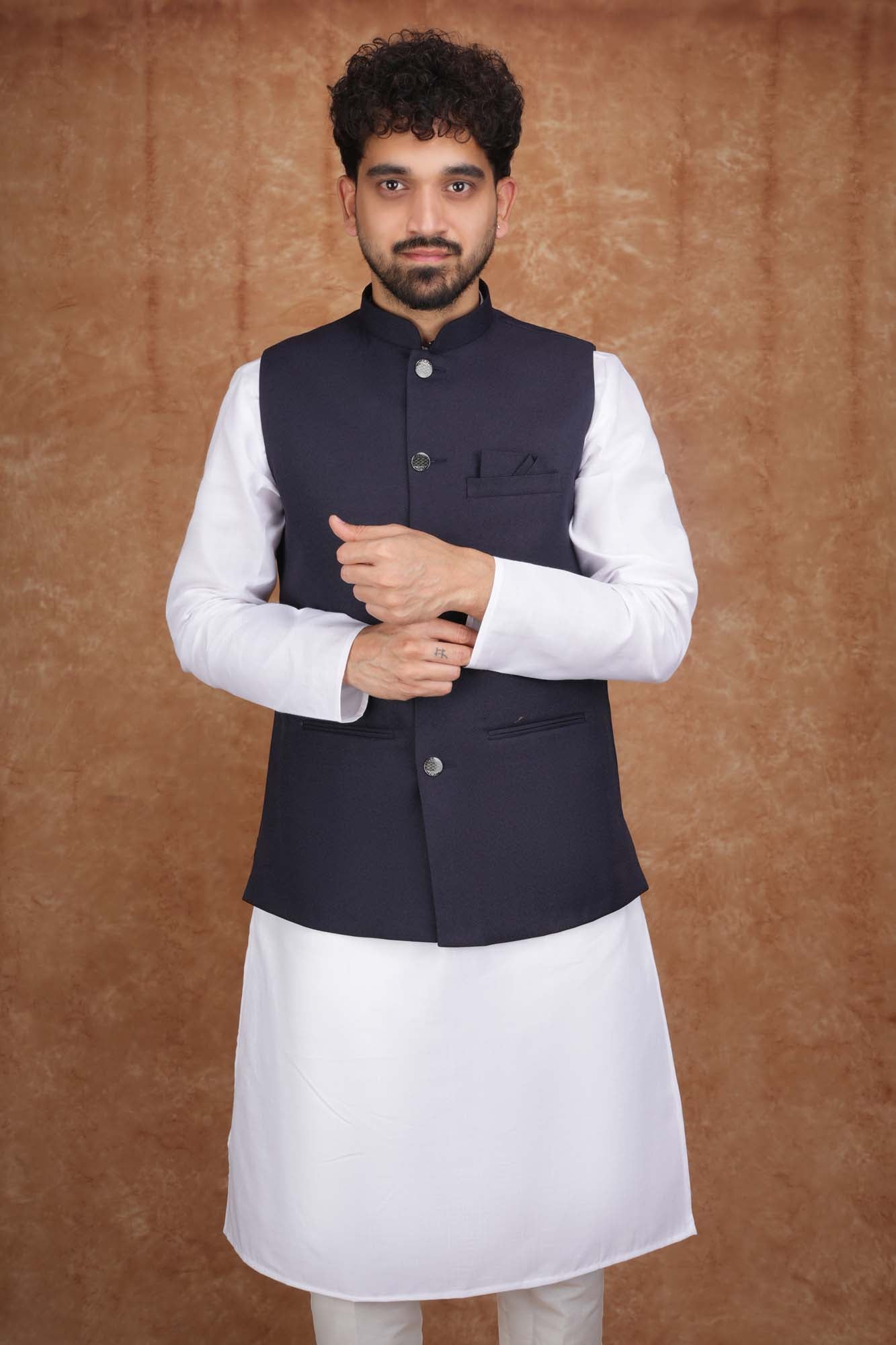 Tatvivah Men's Modi Jacket CREP Navy Blue