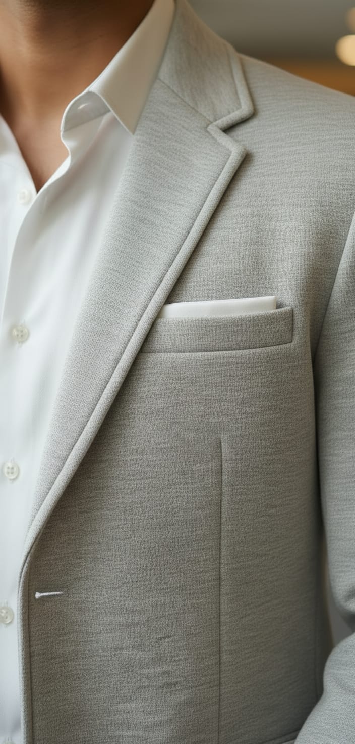 Tatvivah  Blazer for Men | Premium Tailored Formal Party Wear Grey Melase 5956