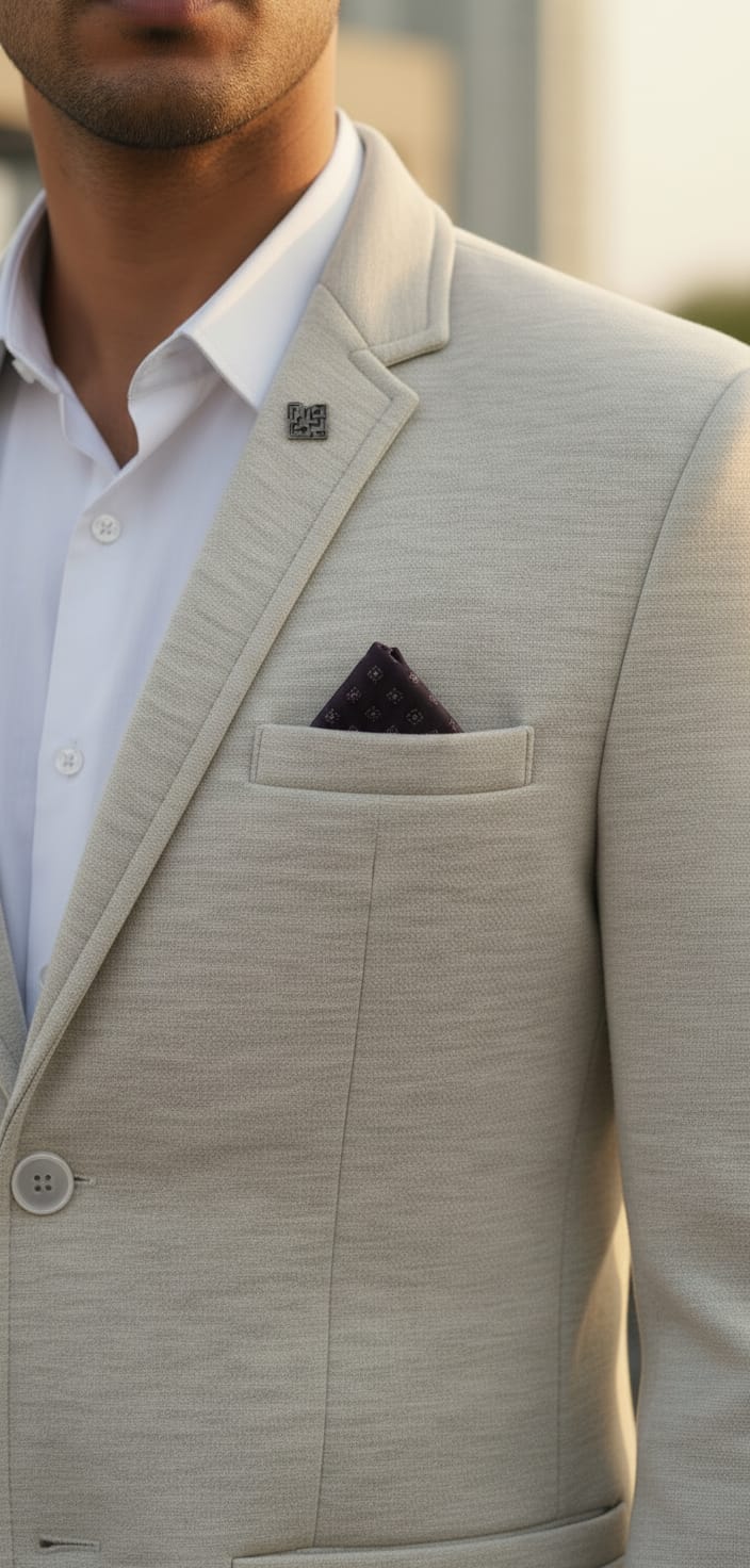 Tatvivah  Blazer for Men | Premium Tailored Formal Party Wear Light Grey 5956