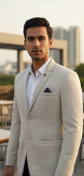 Tatvivah  Blazer for Men | Premium Tailored Formal Party Wear Light Grey 5956