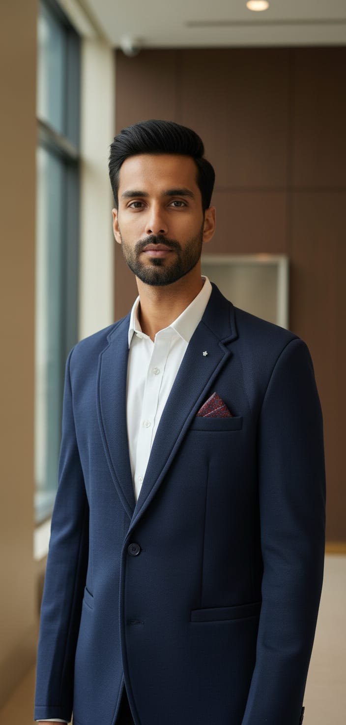 Tatvivah  Blazer for Men | Premium Tailored Formal Party Wear Navy Blue 5956