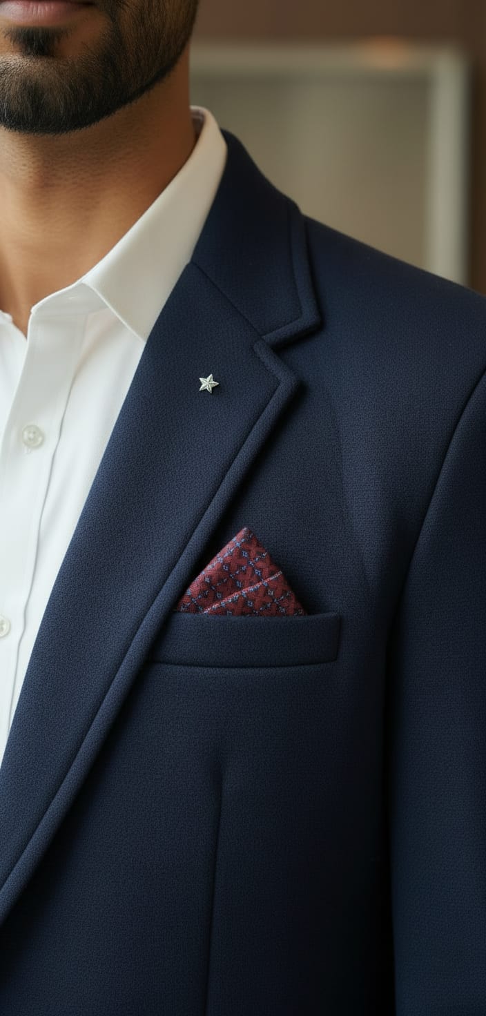 Tatvivah  Blazer for Men | Premium Tailored Formal Party Wear Navy Blue 5956