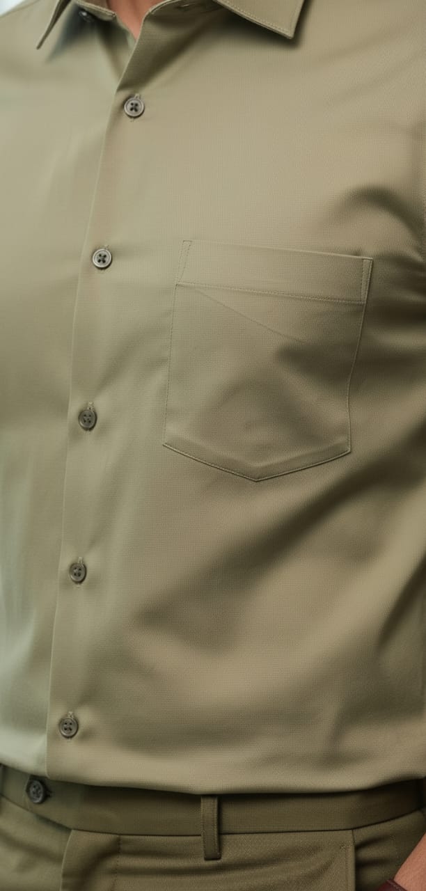 Men’s Modern Tailored Fit Shirt – Premium Quality Formal & Casual Button-Up 15497 Pista