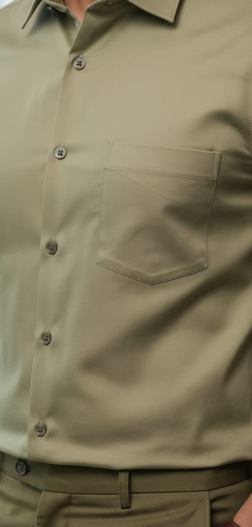 Men’s Modern Tailored Fit Shirt – Premium Quality Formal & Casual Button-Up 15497 Pista