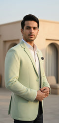 Tatvivah  Blazer for Men | Premium Tailored Formal Party Wear Pista 5956