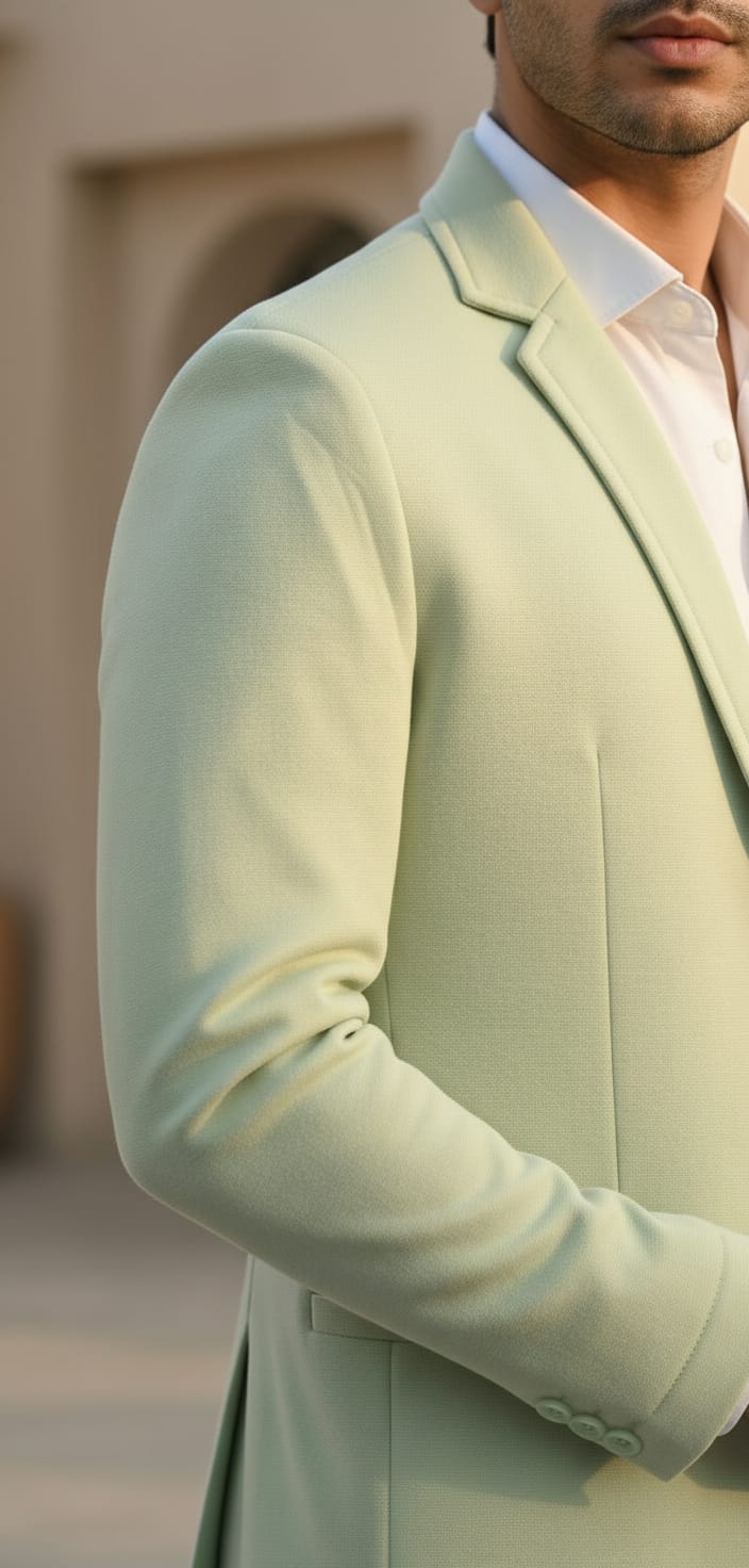 Tatvivah  Blazer for Men | Premium Tailored Formal Party Wear Pista 5956