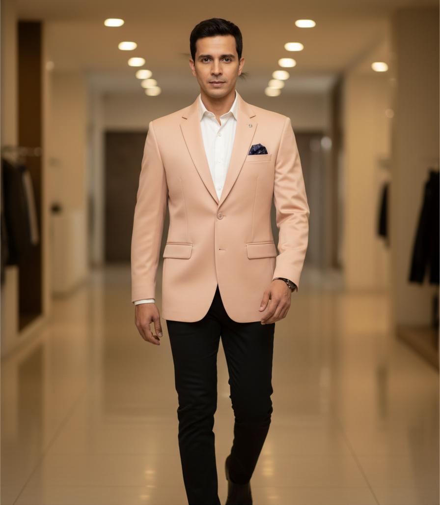 Tatvivah Blazer for Men | Premium Tailored Formal Party Wear Piech Plain 5956
