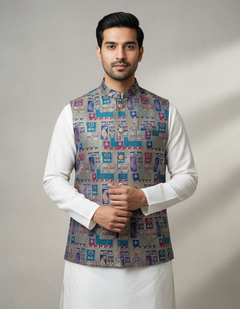 Tatvivah Men's Modi Jacket Blue W4033