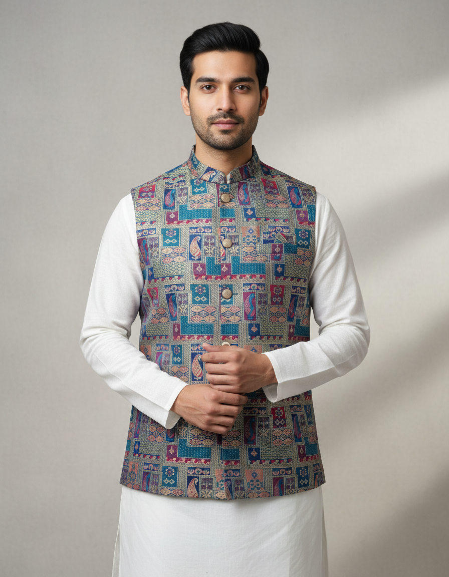 Tatvivah Men's Modi Jacket Blue W4033
