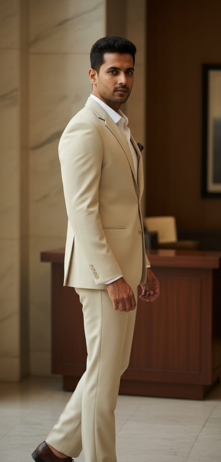 Tatvivah Blazer for Men | Premium Tailored Formal Party Wear Off White 5956