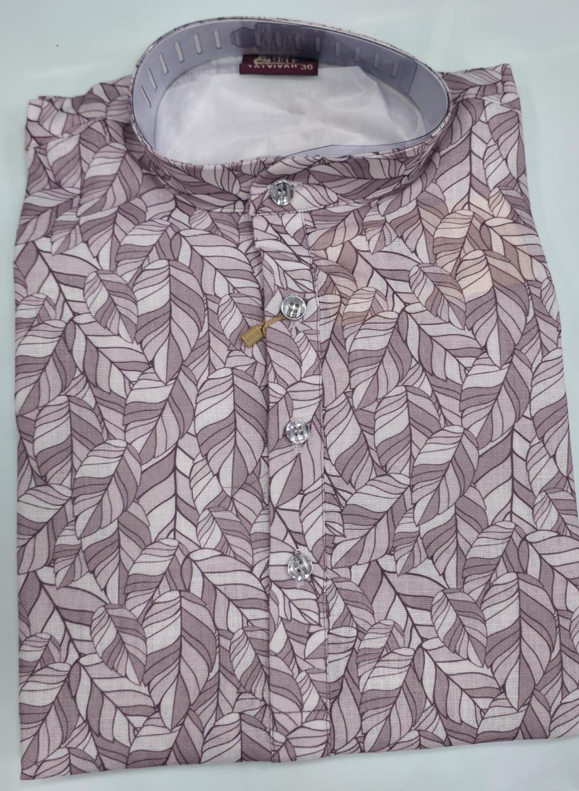 Tatvivah Ashton Printed Mandarin Collar Short Kurta Elegant light pink