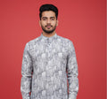 Tatvivah Ashton Printed Mandarin Collar Short Kurta elegant light rama color