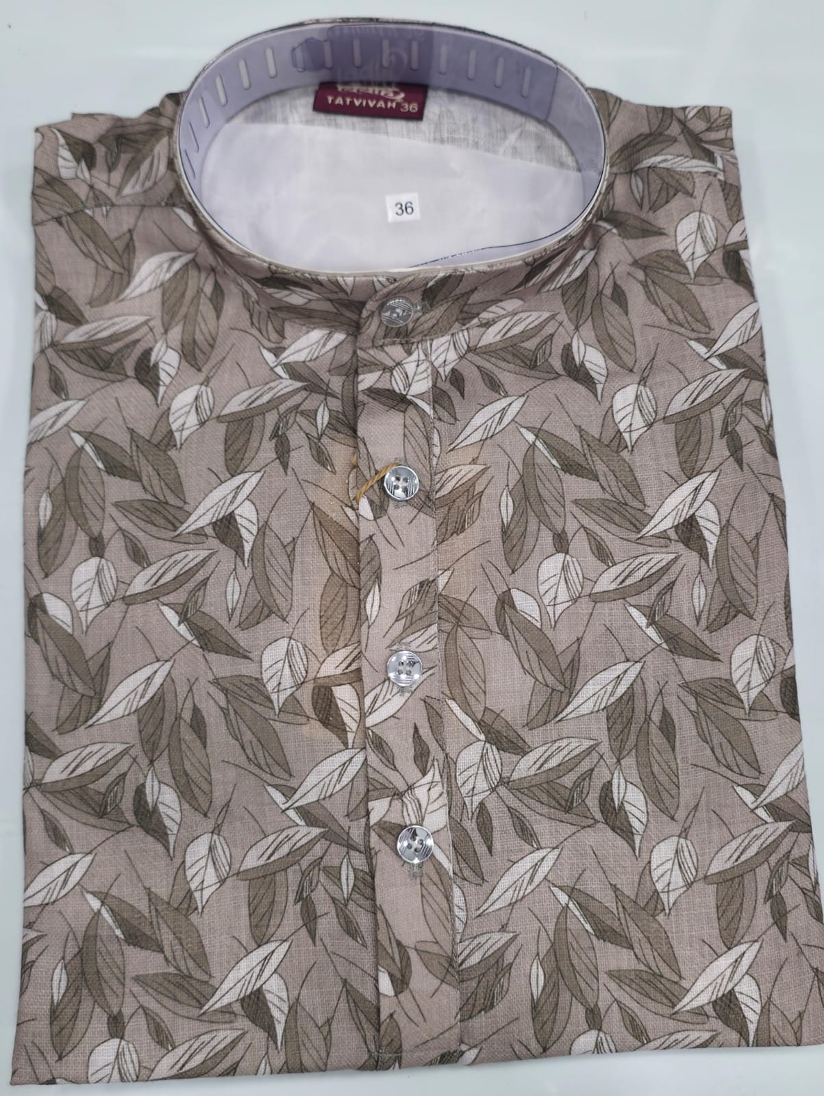 Tatvivah Ashton Printed Mandarin Collar Short Kurta elegant dark green