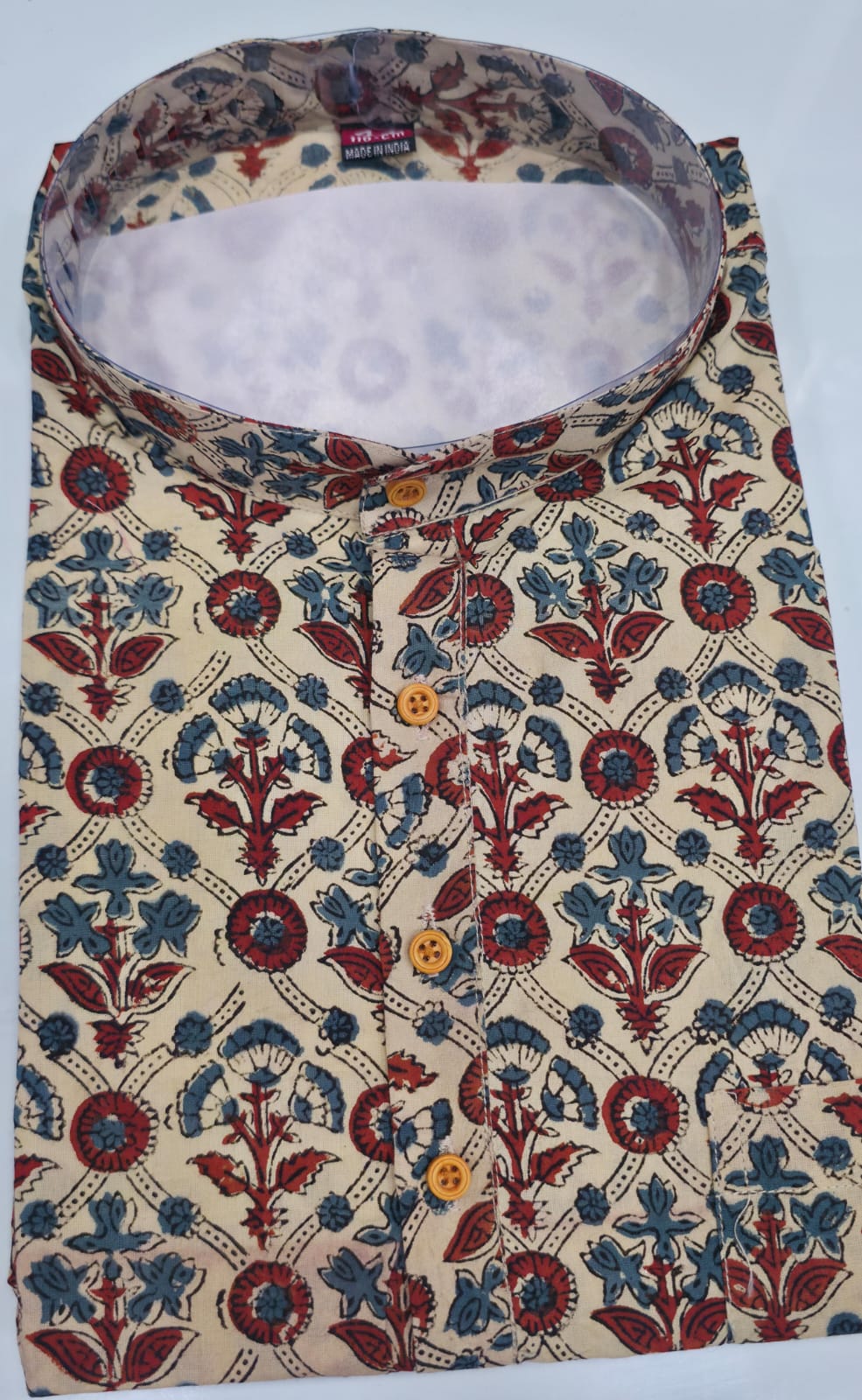 Tatvivah Ashton Printed Mandarin Collar Short Kurta elegant maroon rama