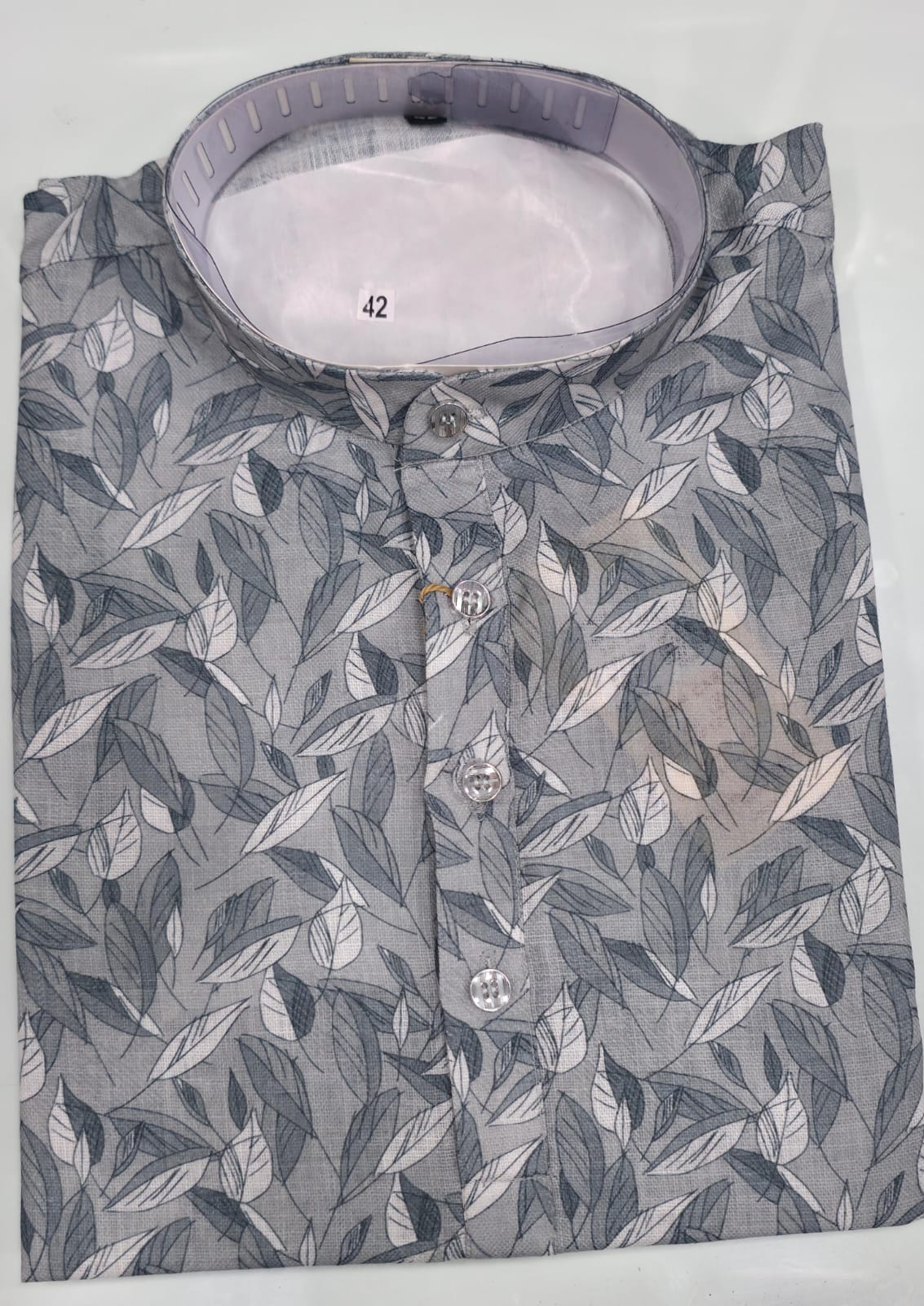 Tatvivah Ashton Printed Mandarin Collar Short Kurta Rama color base with elegant white