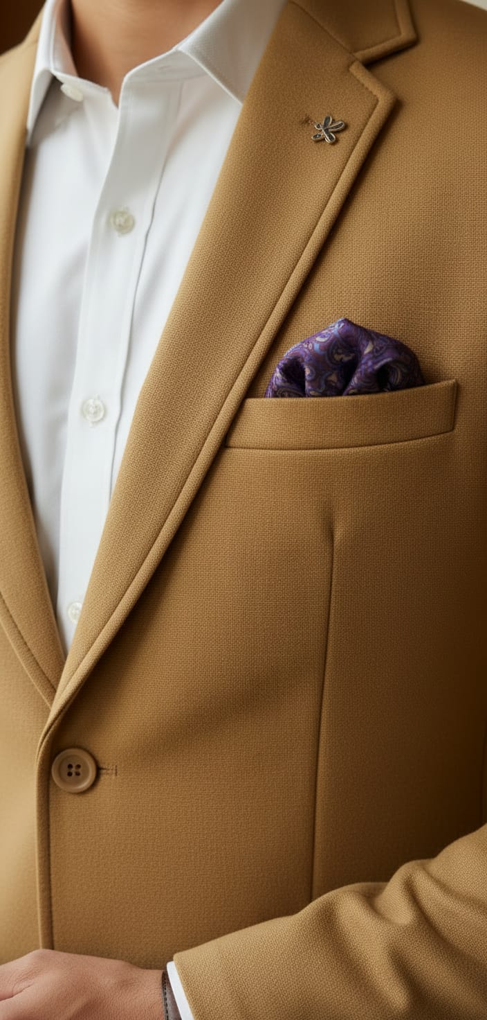 Tatvivah Blazer for Men | Premium Tailored Formal Party Wear Yellowish 5956