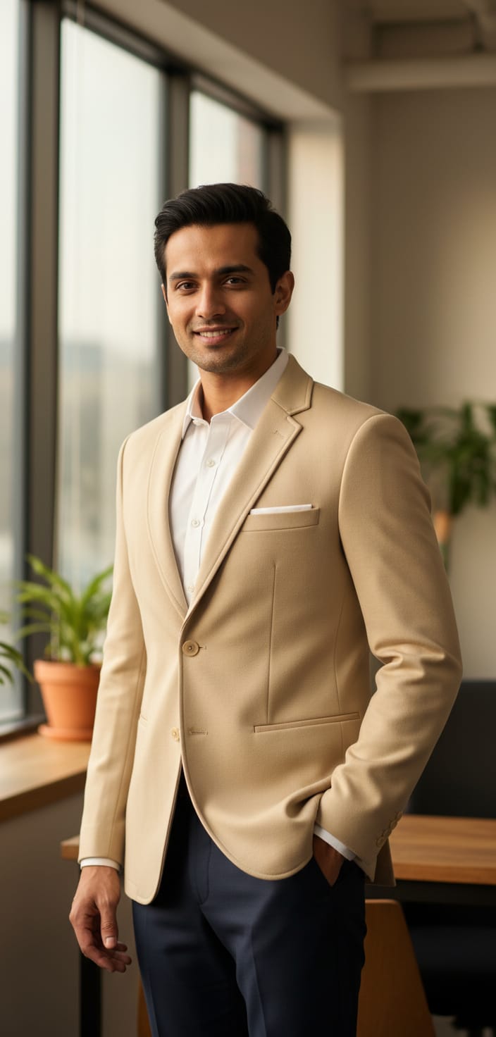Tatvivah  Blazer for Men | Premium Tailored Formal Party Wear Yuma Cream 5956