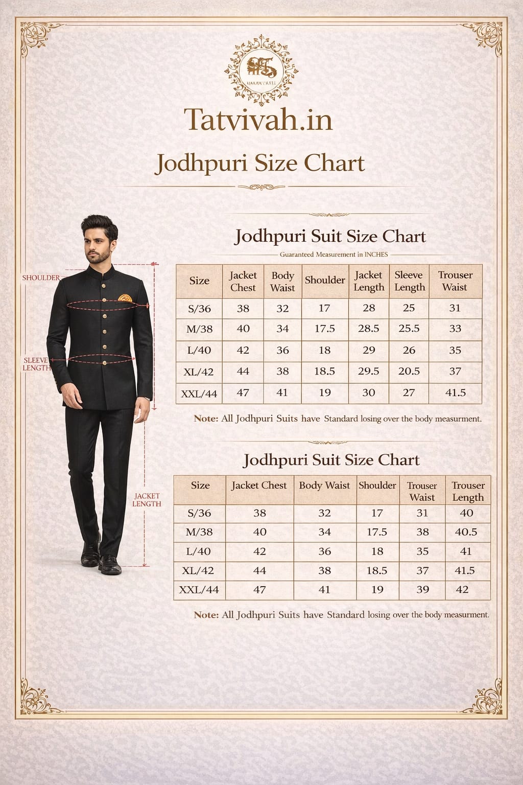 Tatvivah Men's Jodhpuri Black 6332